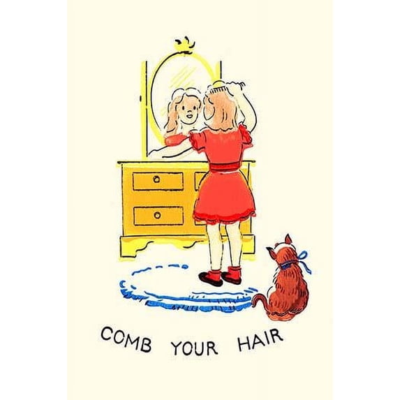 A section of wall paper for a child's room featuring great lessons for little kids. Poster Print by Unknown (18 x 24)