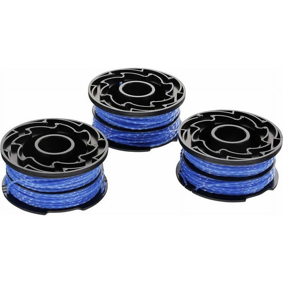A set of 3 replacement coils for the trimmer, with automatic unfolding reflection coils, 3 x 12 mm nylon wire,  1.5mm wire, A6441x3-XJ blue