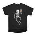 A skeleton enjoying a slice of pizza T-Shirt Tee Gift For Him Merch For ...