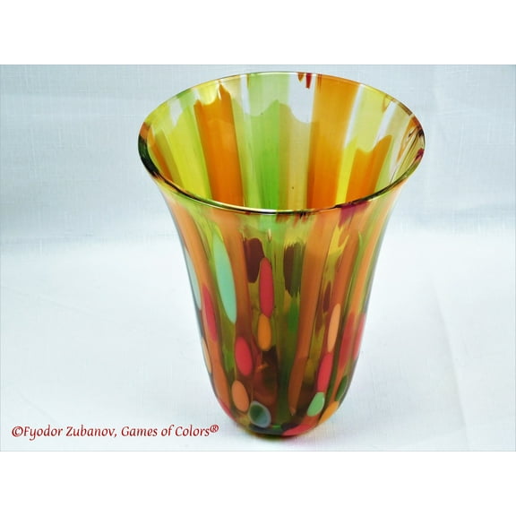 A small fused glass vase "Fall bouquet"