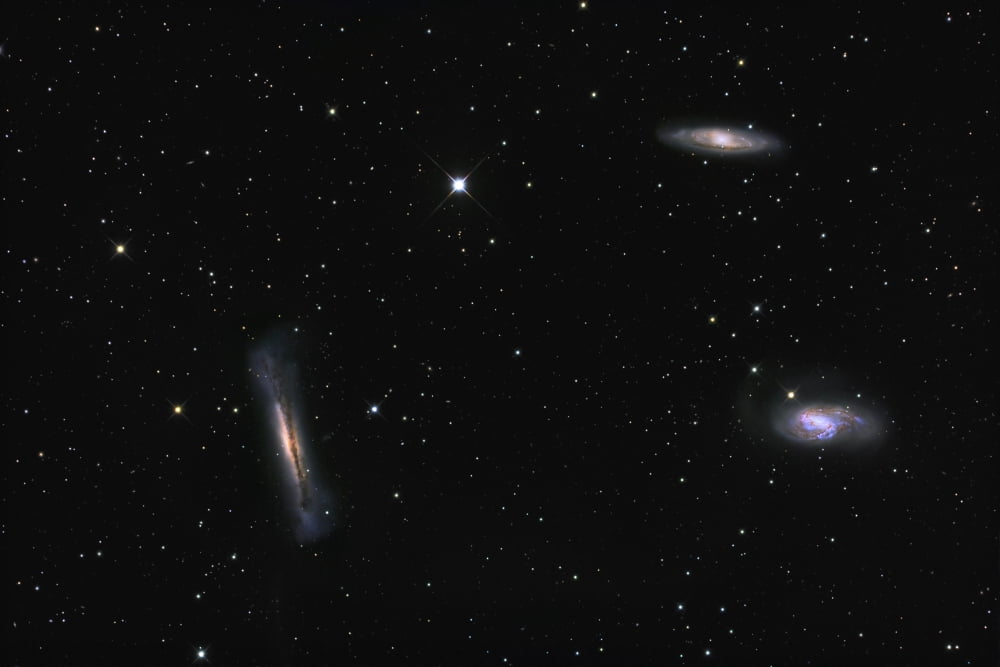 A small group of galaxies known as the Leo Triplet Canvas Art - Roth RitterStocktrek Images (18 x 12)