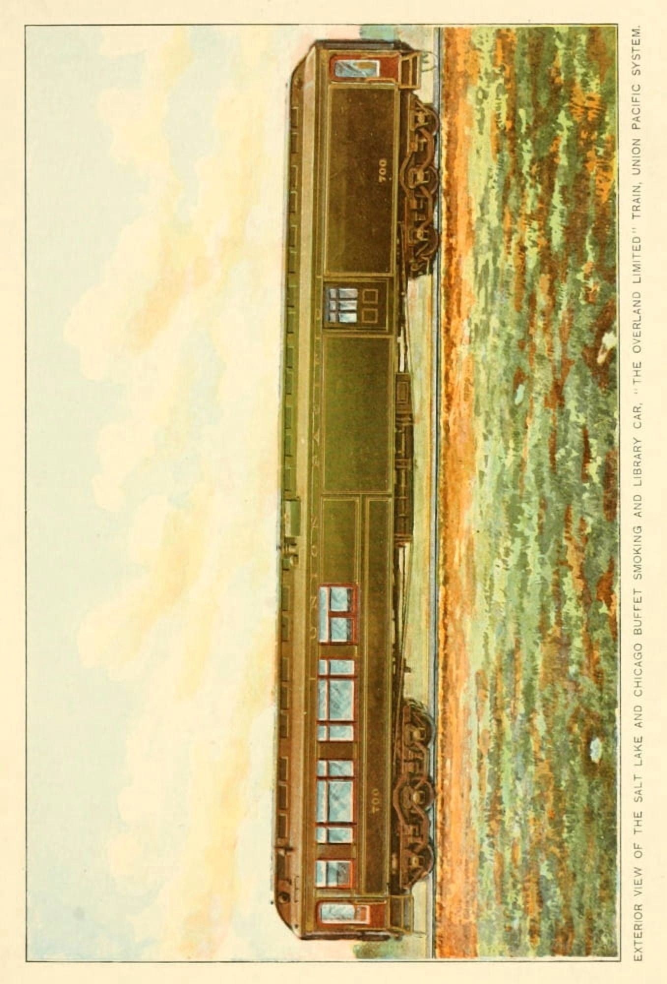 A souvenir of the Overland limited train 1897 Buffet Smoking & Library car Canvas Art - Unknown (24 x 36)