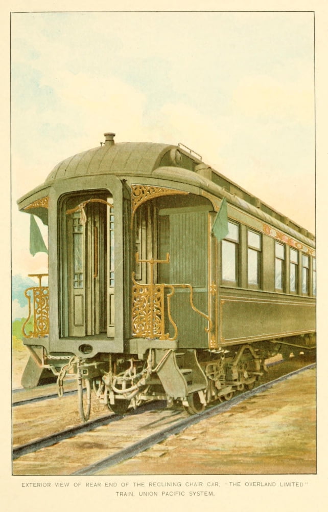 A souvenir of the Overland limited train 1897 Reclining chair car Canvas Art - Unknown (24 x 36)