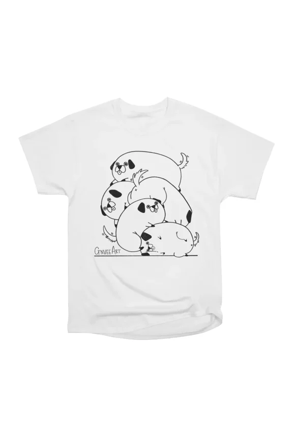 A stack of pugs T-Shirt Tee Gift For Him Merch For Her Apparel For Friend