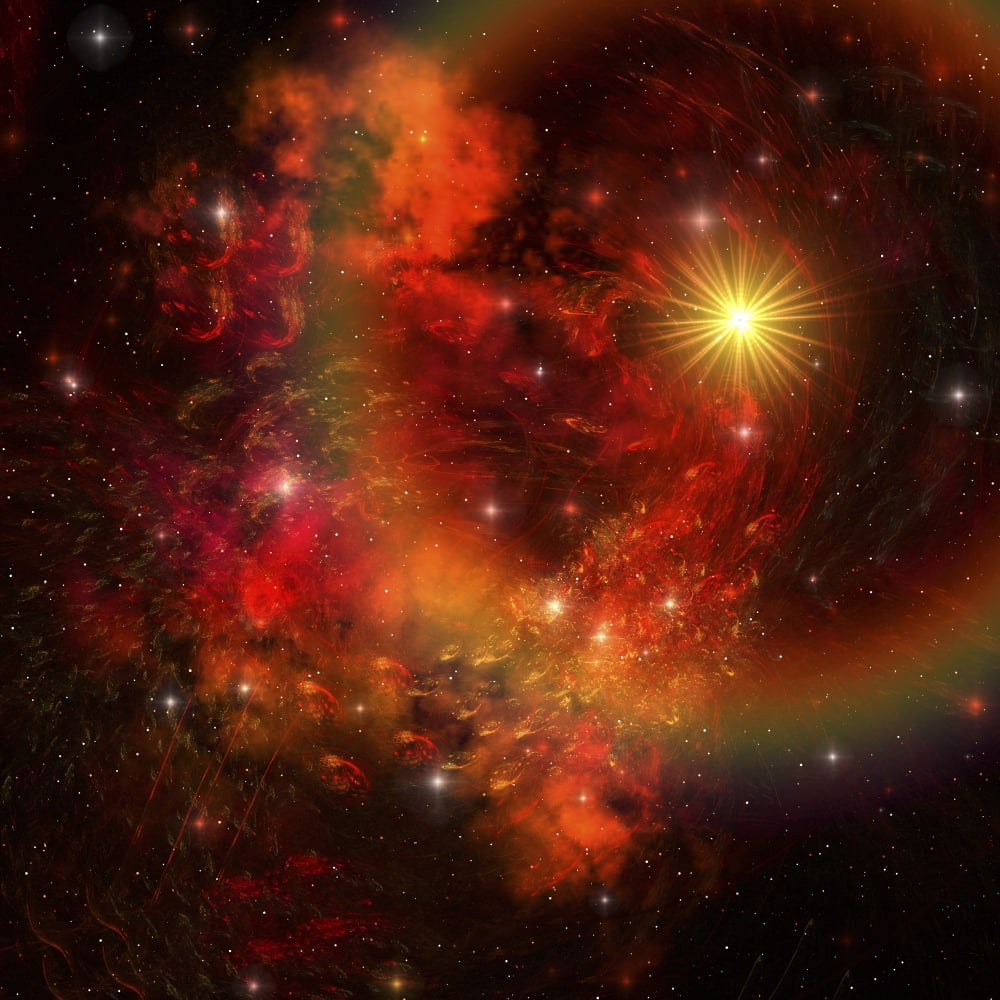 A star explodes sending out shock waves throughout the universe Canvas Art - Corey FordStocktrek Images (28 x 28)