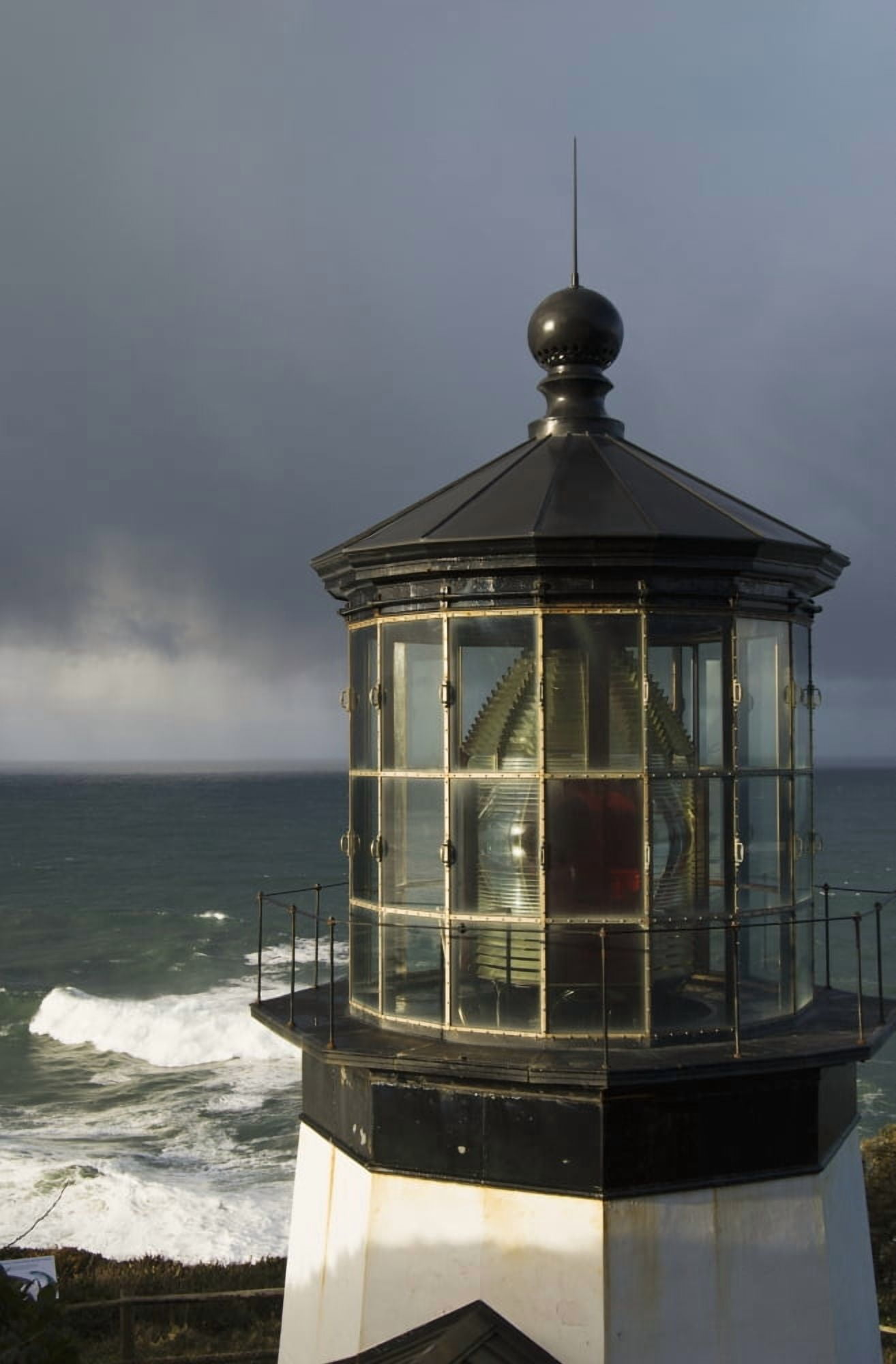 A stormy morning at Cape Meares Oregon United States of America Canvas Art - Robert L Potts Design Pics (12 x 19)