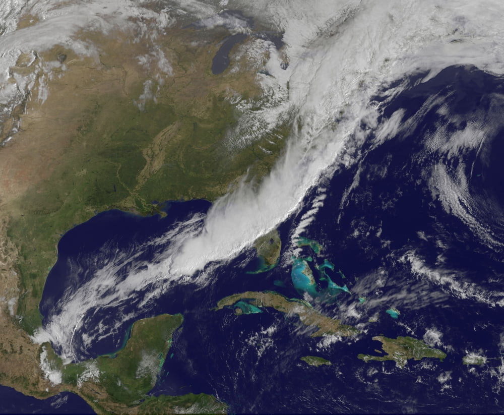 A strong cold front moving through the eastern United States Canvas Art - Stocktrek Images (32 x 26)