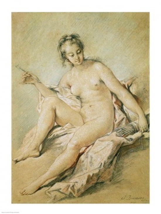 A study of Venus 1751 Canvas Art - Francois Boucher (24 x 36)