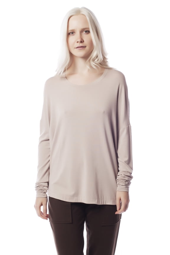 Modal Long Sleeve Draped Top