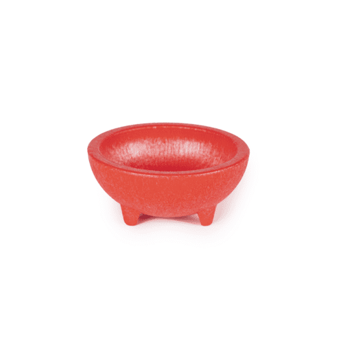 A-to-Z Supply 289-HS-NHS1008-RC Molcajete Chico, 4 oz., 3" Diameter x 1-1/2" Deep, Polypropylene, Red Color, NSF Certified, Authentic Serving Bowl for Bars and Restaurants, 24 Pack