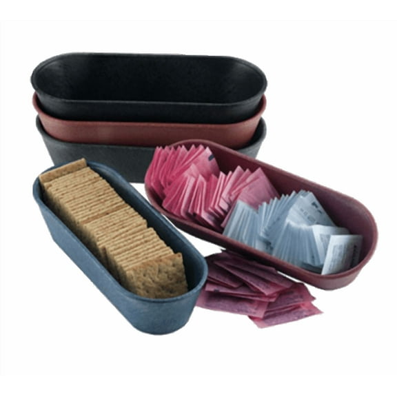 A-to-Z Supply Cracker and Condiment Basket, 8-1/2" x 3" x 2", Polyethylene, Blueberry Color, Microwaveable and Dishwasher Safe, Commercial Food Basket for Bars and Restaurants, Pack of 24