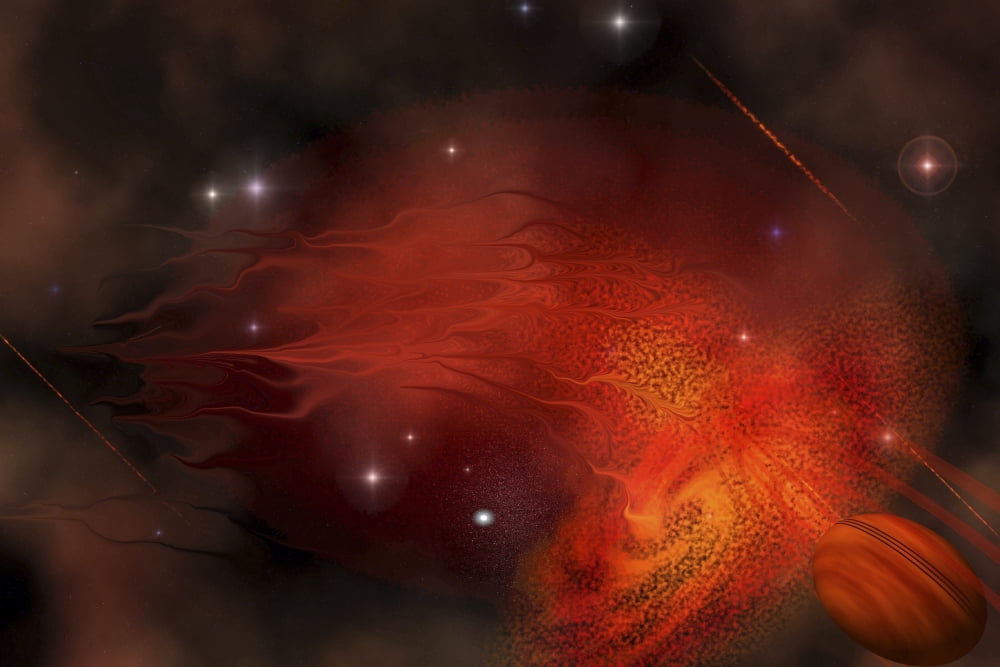 A vast nebula in the expanse of the universe Canvas Art - Corey FordStocktrek Images (18 x 12)