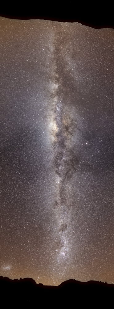 A vertical panorama showing the Milky Way Canvas Art - Luis ArgerichStocktrek Images (9 x 23)
