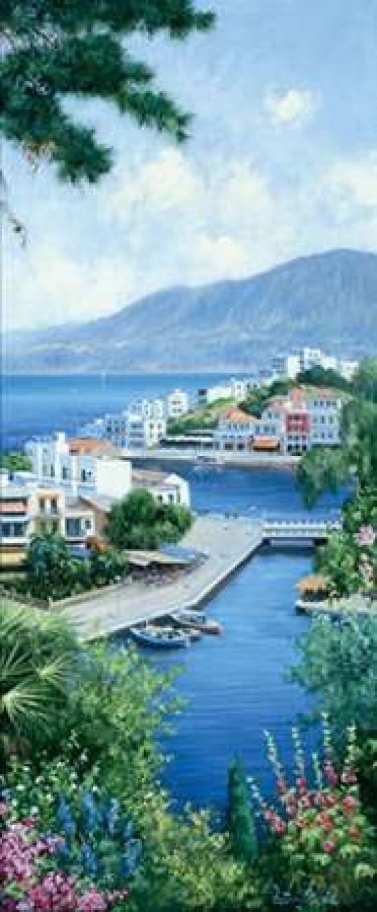 A view over Mykonos Canvas Art - Peter Motz (10 x 20)