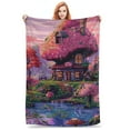 A whimsical cabin of fantasy Super soft flannel blanket, comfortable