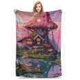 A whimsical cabin of fantasy Super soft flannel blanket, comfortable