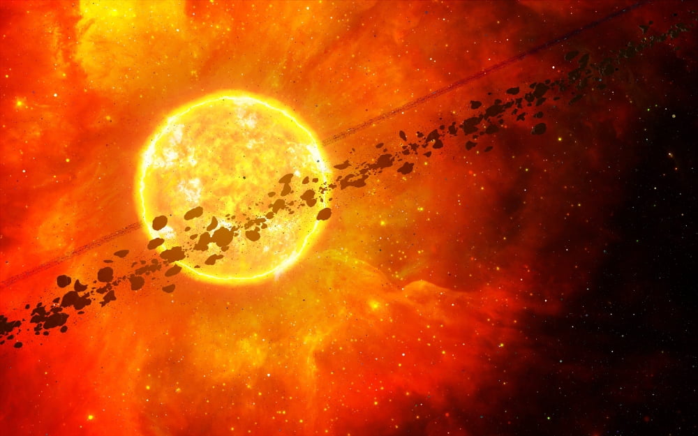A young star circled by debris Canvas Art - Frieso HoevelkampStocktrek Images (35 x 22)