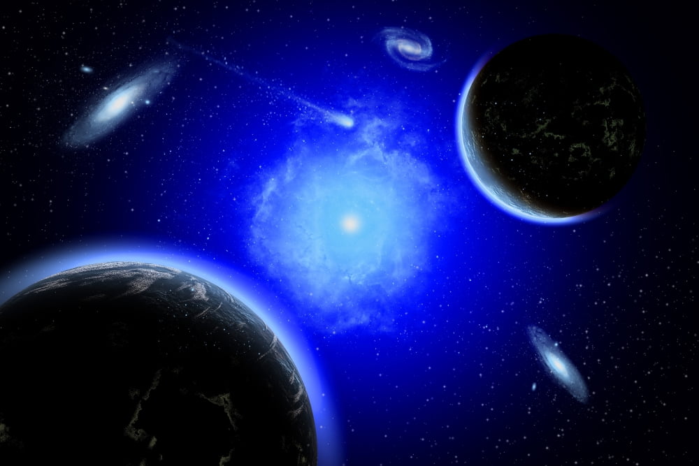 A young star system located in our Milky Way Galaxy Canvas Art - Mark StevensonStocktrek Images (18 x 12)