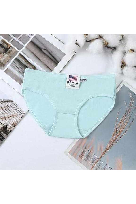 A005# Girls Panties New simple Japanese system student briefs Traceless women's mid-waist bottoming pants