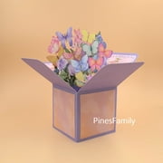 A03-3D Pop Up Flower Box Greeting Card for flower lovers! | Birthday, Mother's day, Valentine's Day, All Occasions