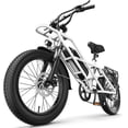 thumbnail image 1 of GSPEED A03 Peak 1500W Electric Bike, 20" Fat Tire All-Terrain Bikes,Up to 70-90miles,624Wh 48V 13Ah battery 28mph Ebike for Adults with Suspension UL2849，White, 1 of 13