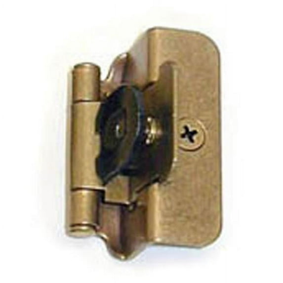 A08704 BB Amerock Double Demountable 0.5 in. Overlay Cabinet Door Hinge, Burnished Brass