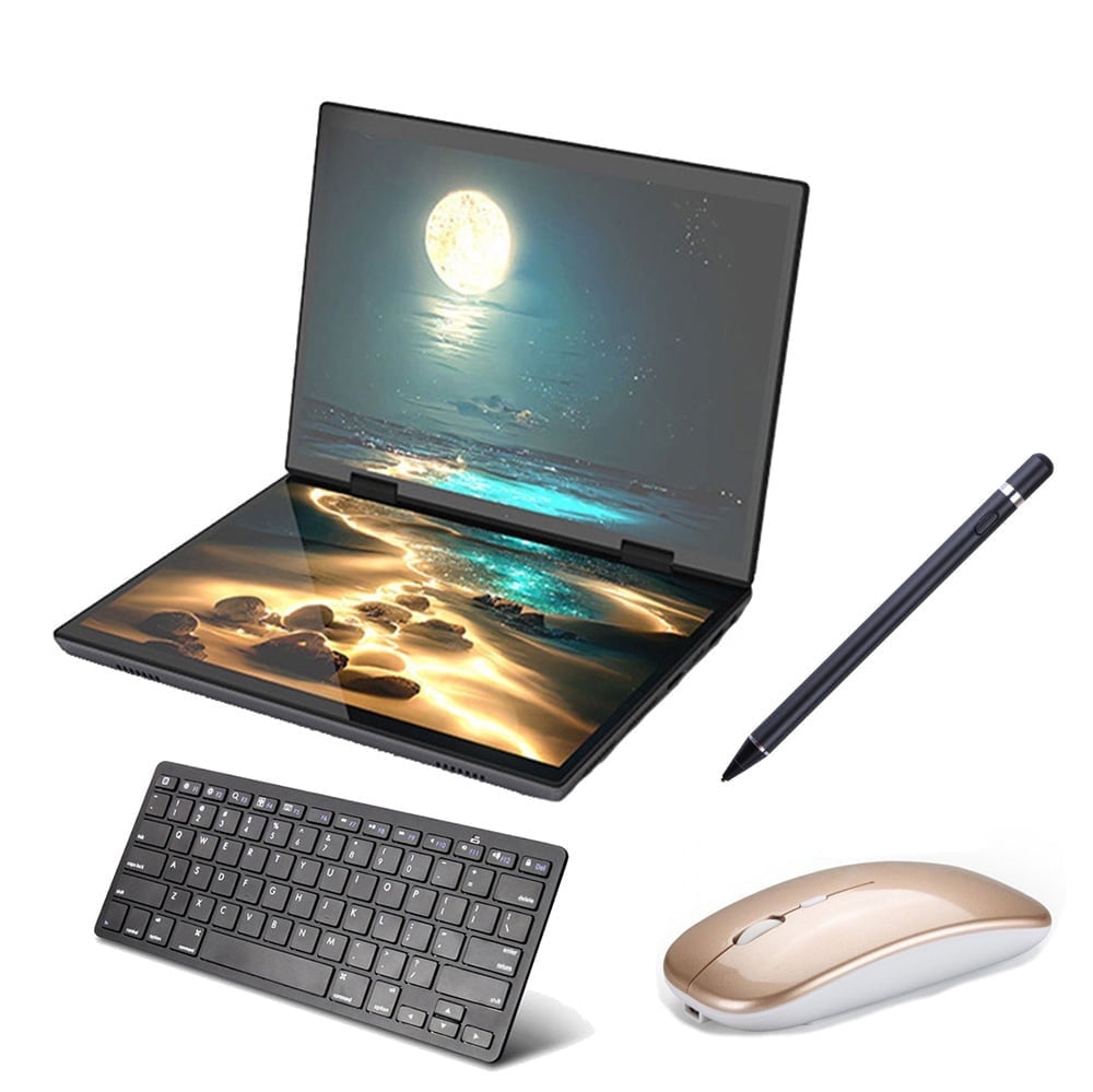 A1 10.5inch + 10.5inch Dual Touch Screen Handwriting Laptop, Intel N95 CPU, 32GB DDR4 1TB SSD, 1920