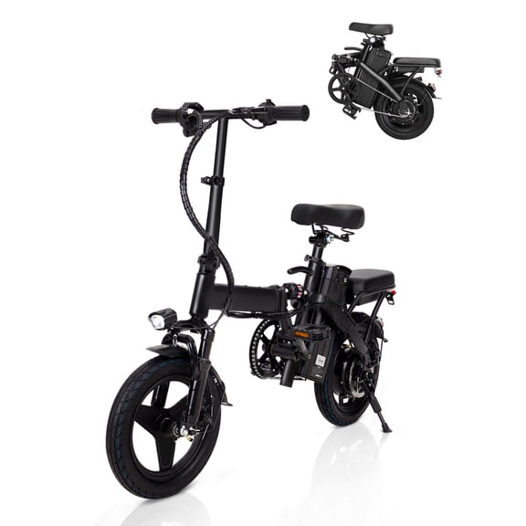 A1 14" Folding Electric Bike for Adults, Commuter E-Bike with 500W Peak Motor, 20mph Speed 576Wh Removable Battery for 20 Miles Range Portable City E-Bicycle UL 2849