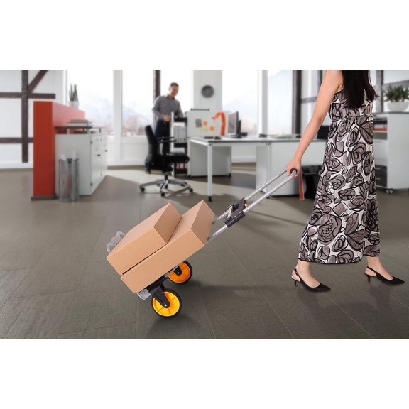 A1 Compact Folding Hand Truck with 264lbs Capacity, Aluminum Dolly Cart for Moving Travel