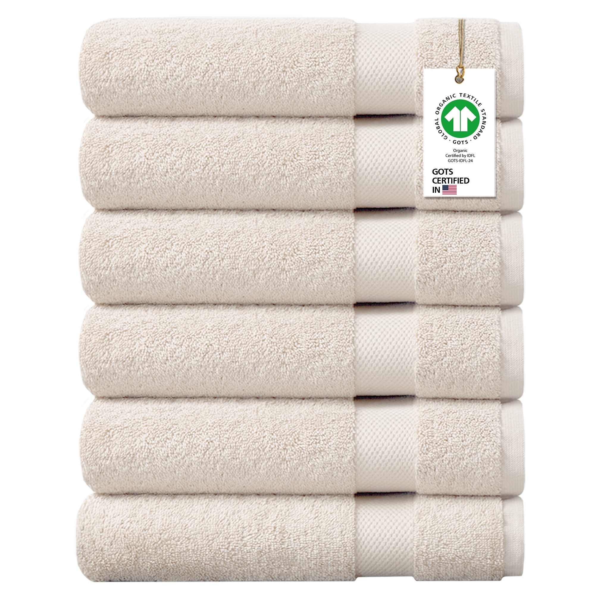 100% Organic Cotton Towel Set | GOTS Certified 3 Piece Towel Set
