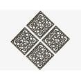 thumbnail image 1 of A1 Home Collections Heavy-Duty Rubber Garden Stepping Stone Mats, 12"x12", Set of 4, Paisley Square Bronze, 1 of 7