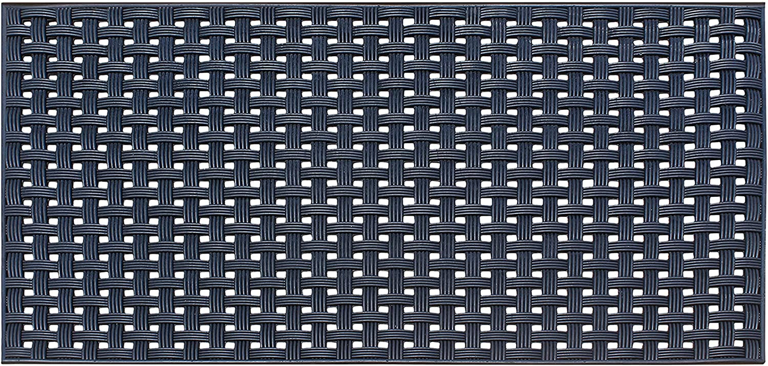 A1 Home Collections Grill Indoor/Outdoor Black 18 in. x 48 in. Rubber Easy  to Clean All Weather Exterior Doors/Large Size Double Door Mat RP315 - The  Home Depot