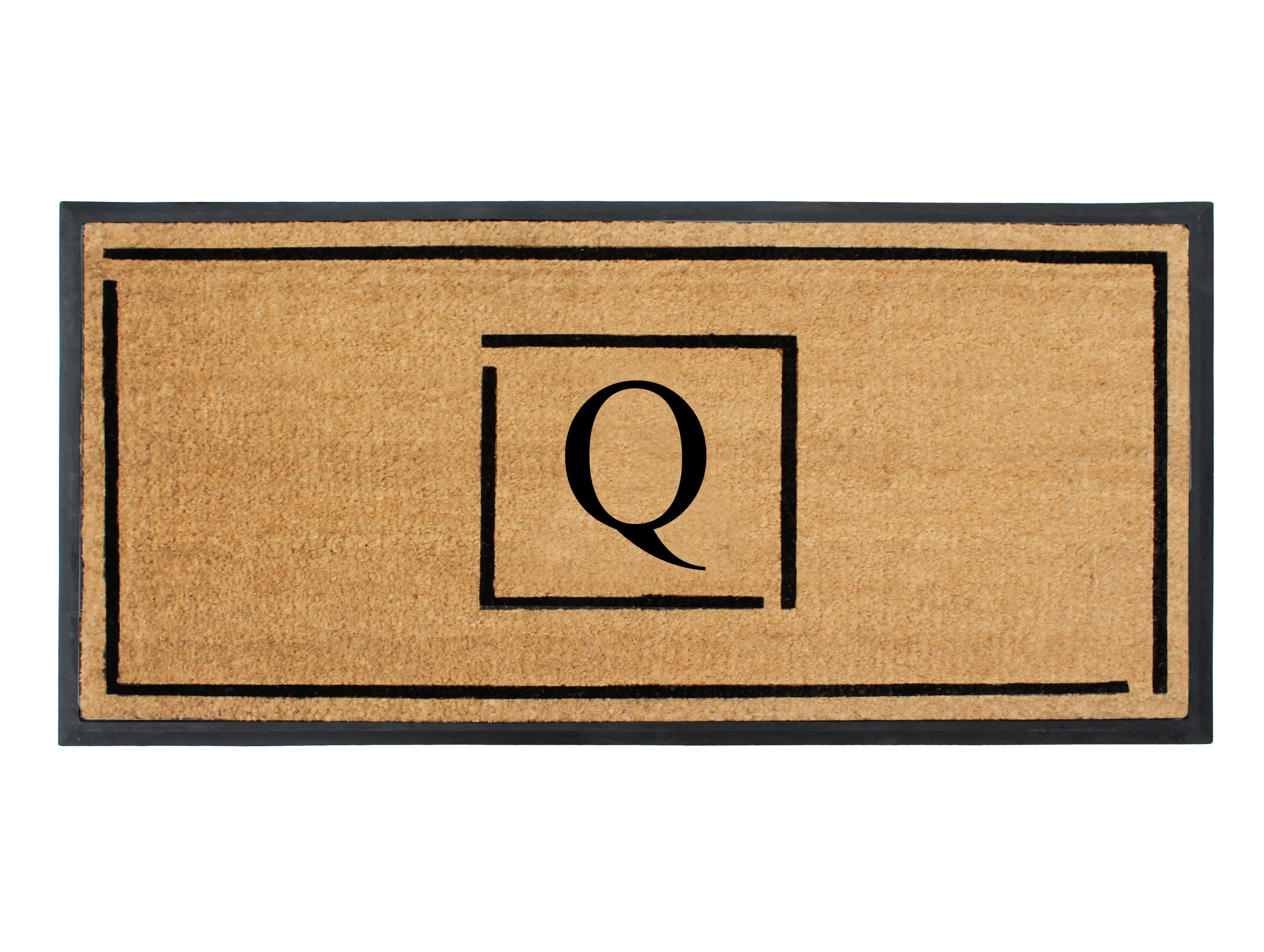 A1 Home Collections Hand-Crafted Rubber Coir Doormat Double/Single Door Mat for Outdoor 24x48 inch
