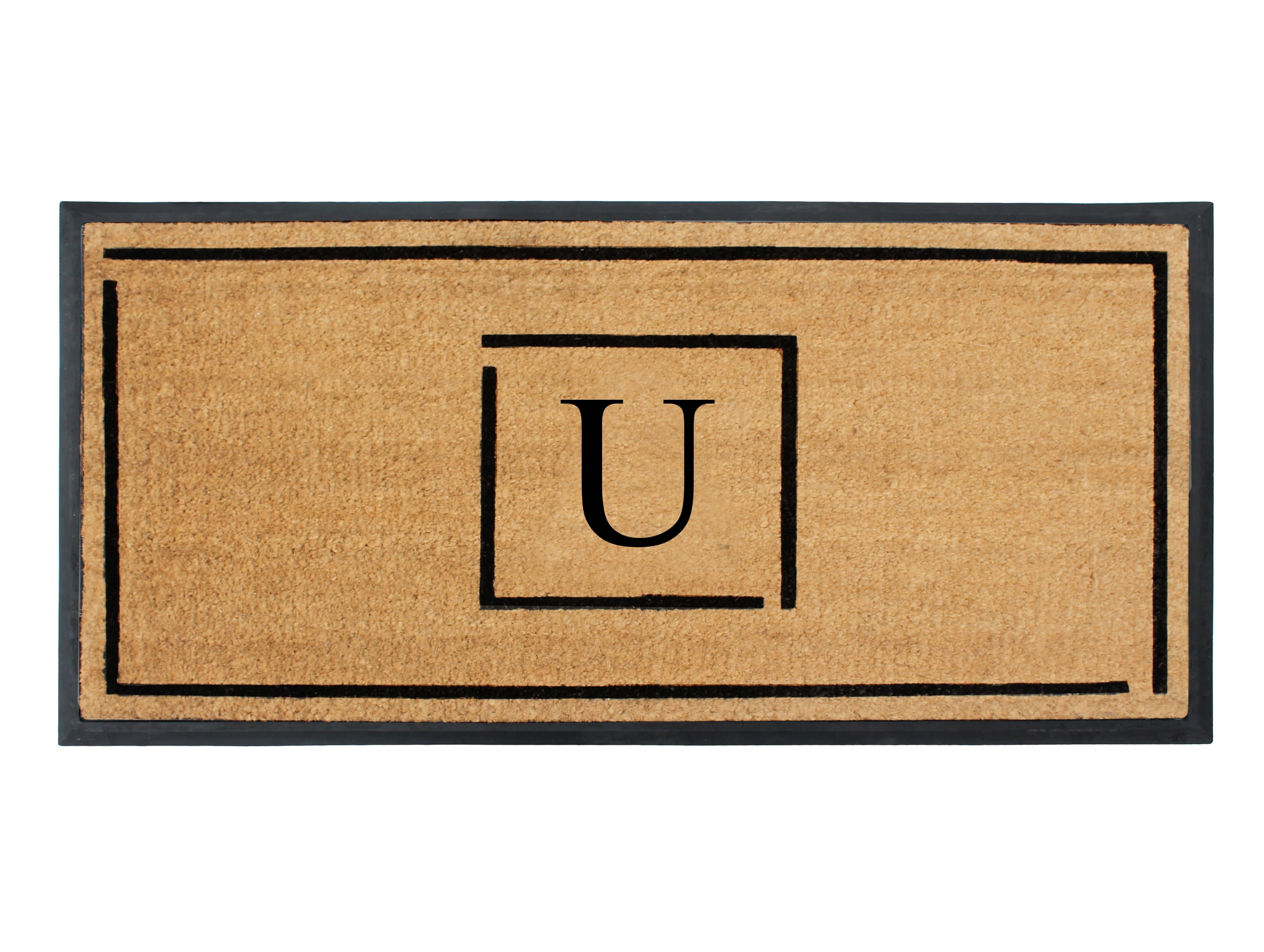 A1 Home Collections Hand-Crafted Rubber Coir Doormat Double/Single Door Mat for Outdoor 24x48 inch