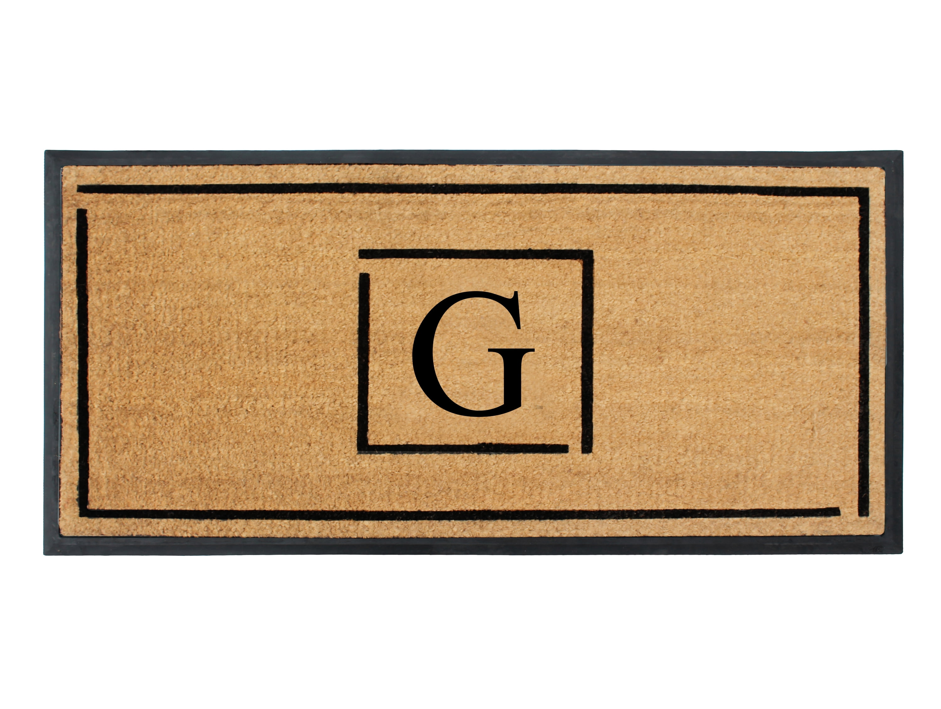 A1 Home Collections Hand-Crafted Rubber Coir Doormat Double/Single Door Mat for Outdoor 24x48 inch