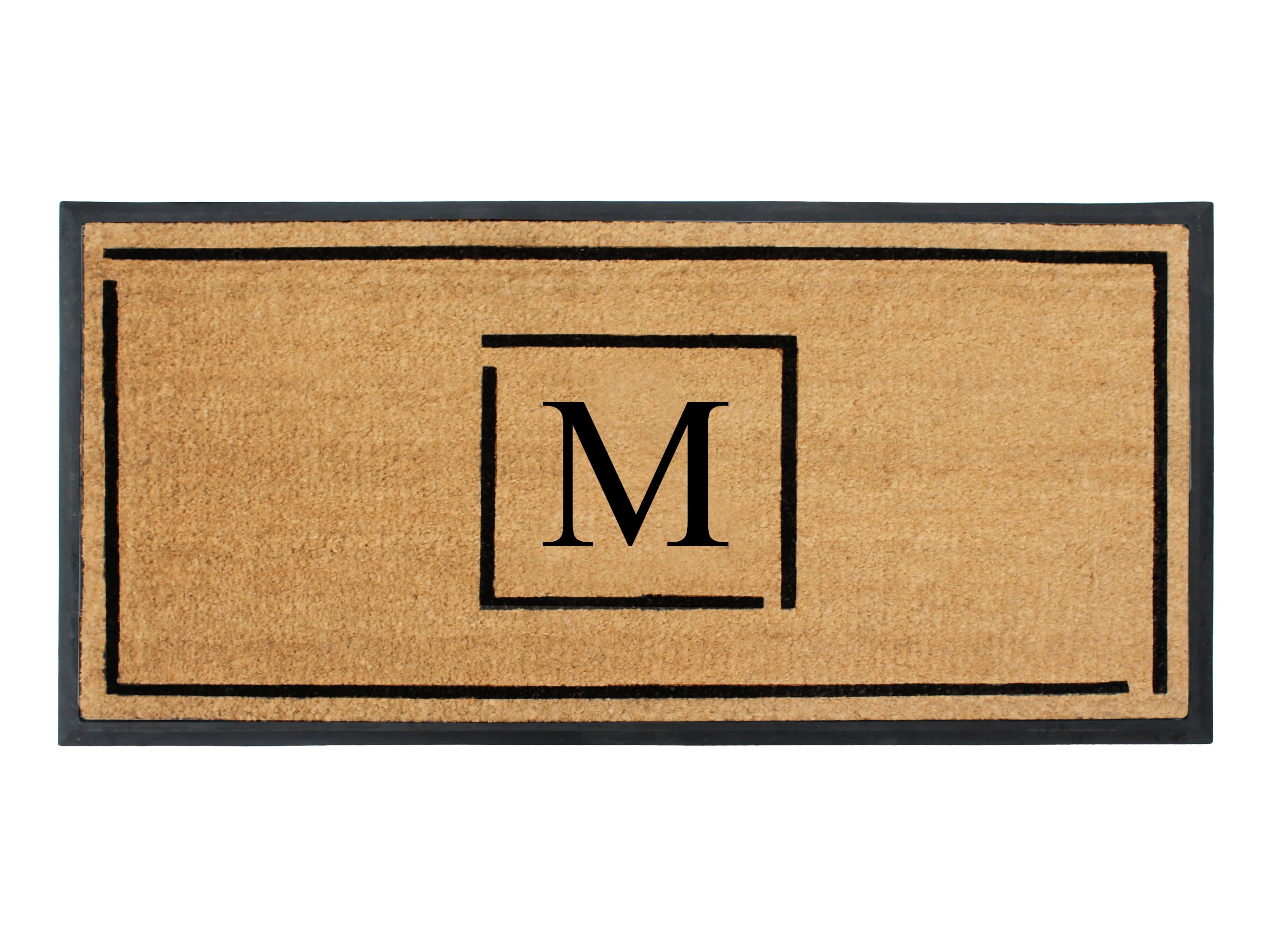 A1 Home Collections Hand-Crafted Rubber Coir Doormat Double/Single Door Mat for Outdoor 24x48 inch