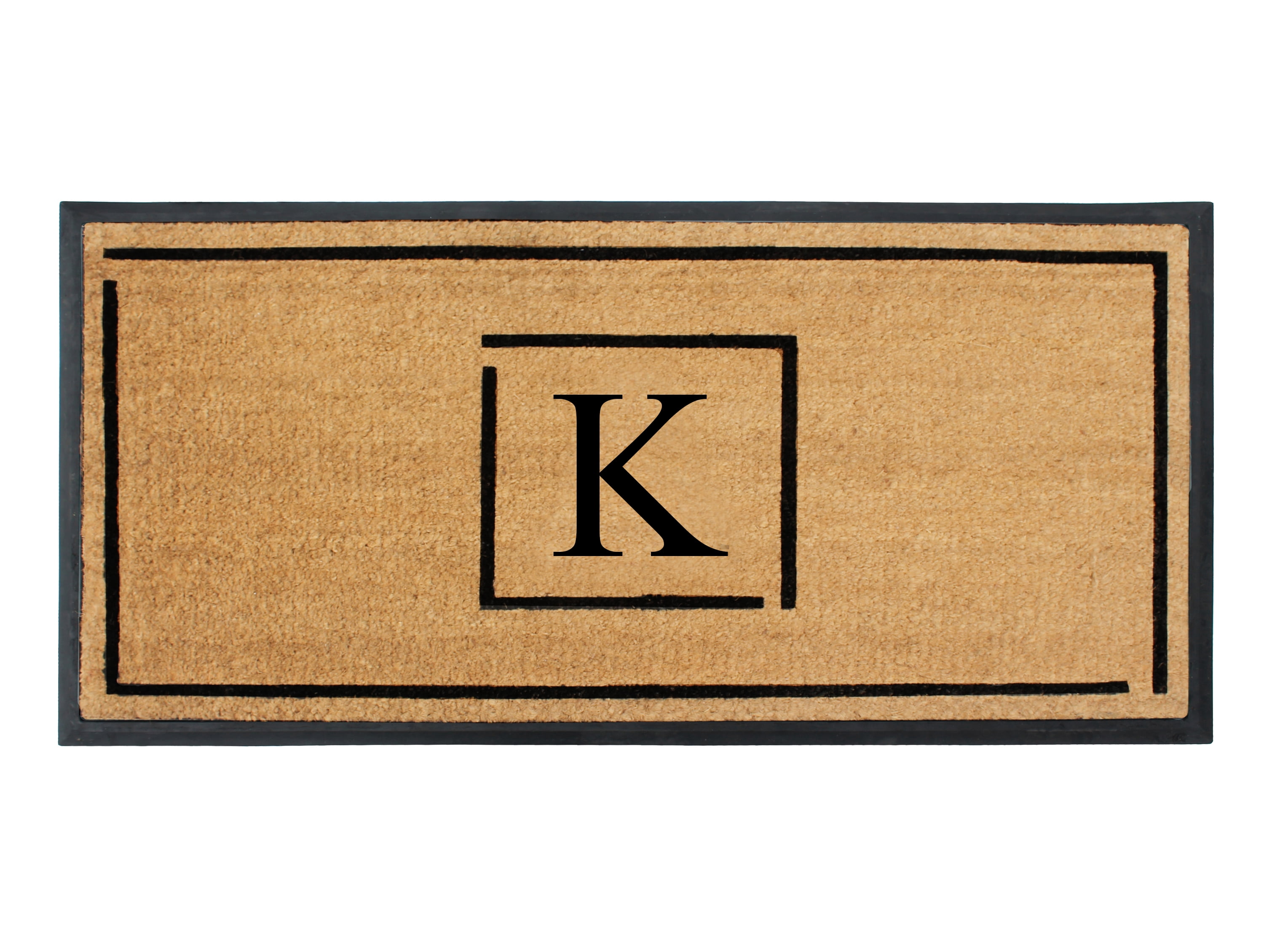 A1 Home Collections Hand-Crafted Rubber Coir Doormat Double/Single Door Mat for Outdoor 24x48 inch