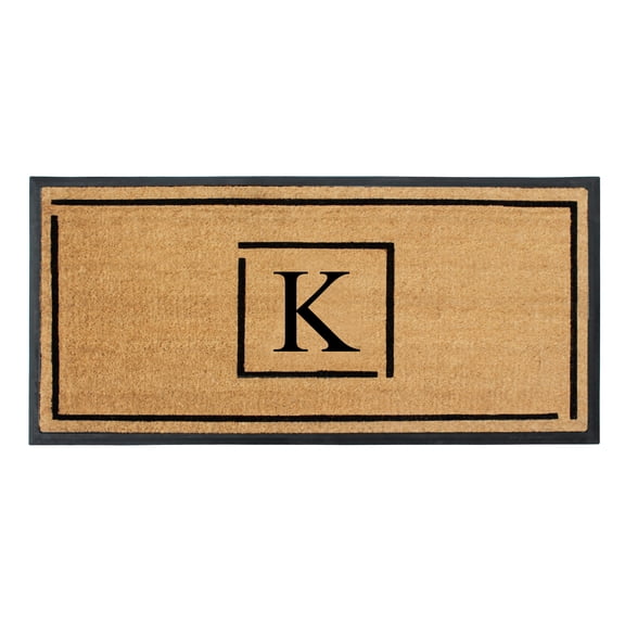 A1 Home Collections Hand-Crafted Rubber Coir Doormat Double/Single Door Mat for Outdoor 24x48 inch
