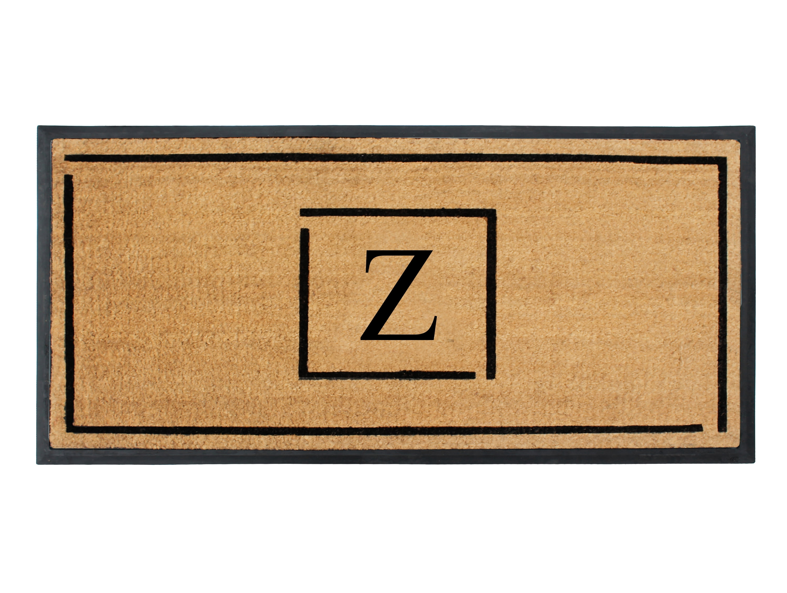 A1 Home Collections Hand-Crafted Rubber Coir Doormat Double/Single Door Mat for Outdoor 24x48 inch