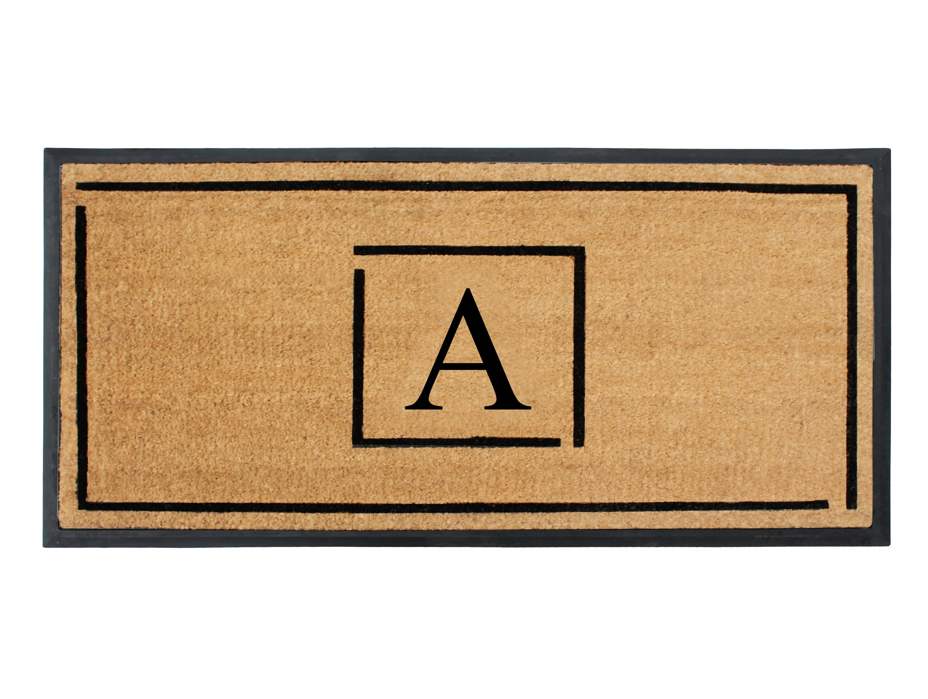A1 Home Collections Hand-Crafted Rubber Coir Doormat Double/Single Door Mat for Outdoor 24x48 inch