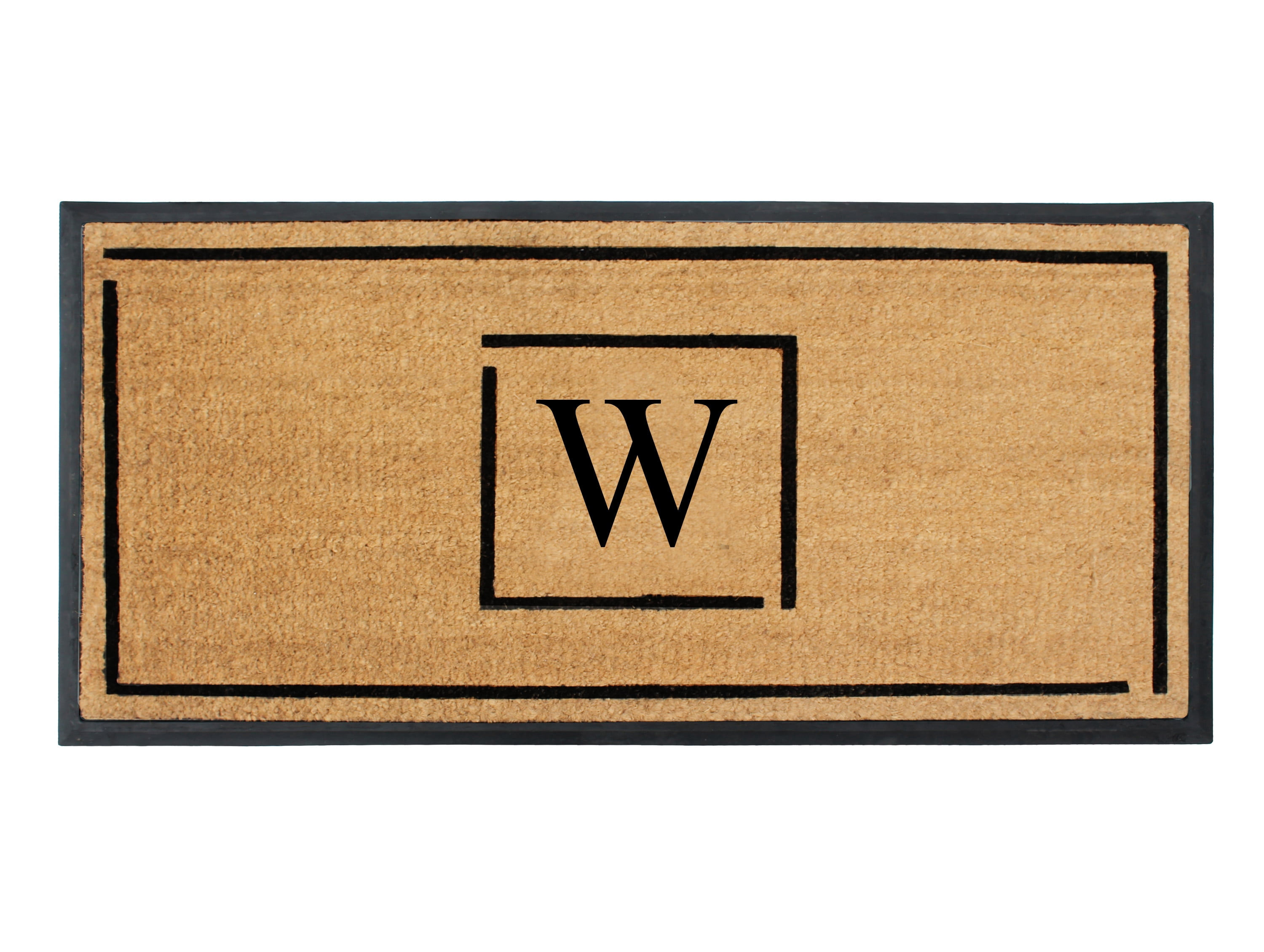 A1 Home Collections Hand-Crafted Rubber Coir Doormat Double/Single Door Mat for Outdoor 24x48 inch