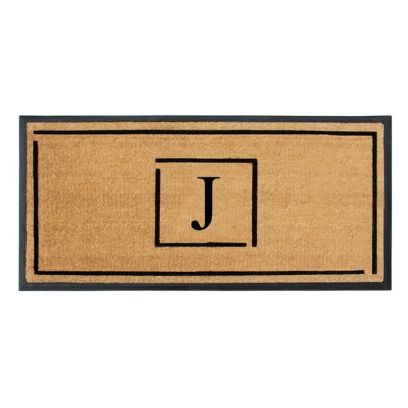 A1 Home Collections Hand-Crafted Rubber Coir Doormat Double/Single Door Mat for Outdoor 24x48 inch