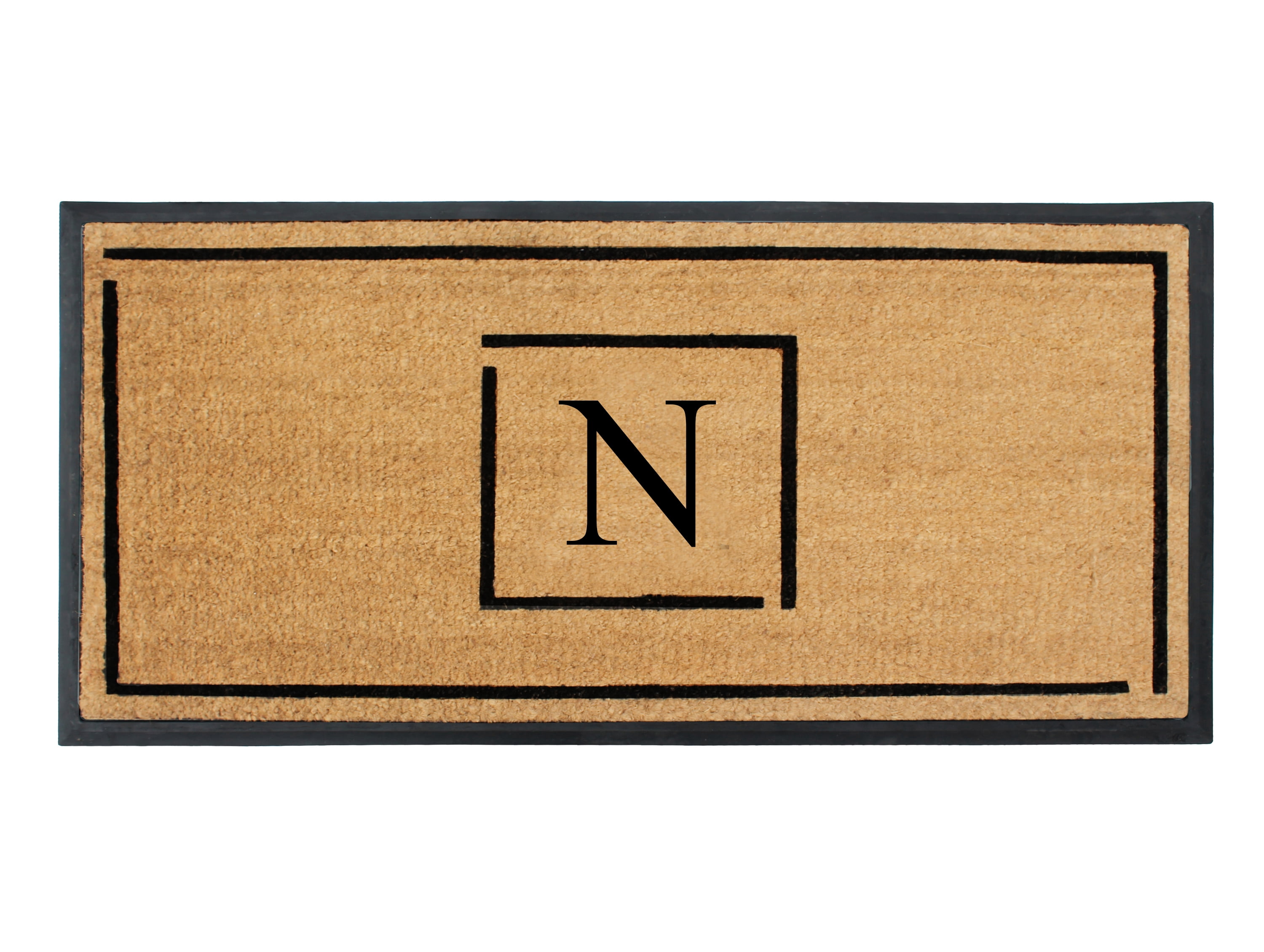 A1 Home Collections Hand-Crafted Rubber Coir Doormat Double/Single Door Mat for Outdoor 24x48 inch