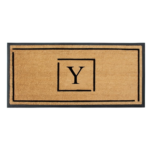 A1 Home Collections Hand-Crafted Rubber Coir Doormat Double/Single Door Mat for Outdoor 24x48 inch