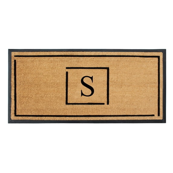 A1 Home Collections Hand-Crafted Rubber Coir Doormat Double/Single Door Mat for Outdoor 24x48 inch