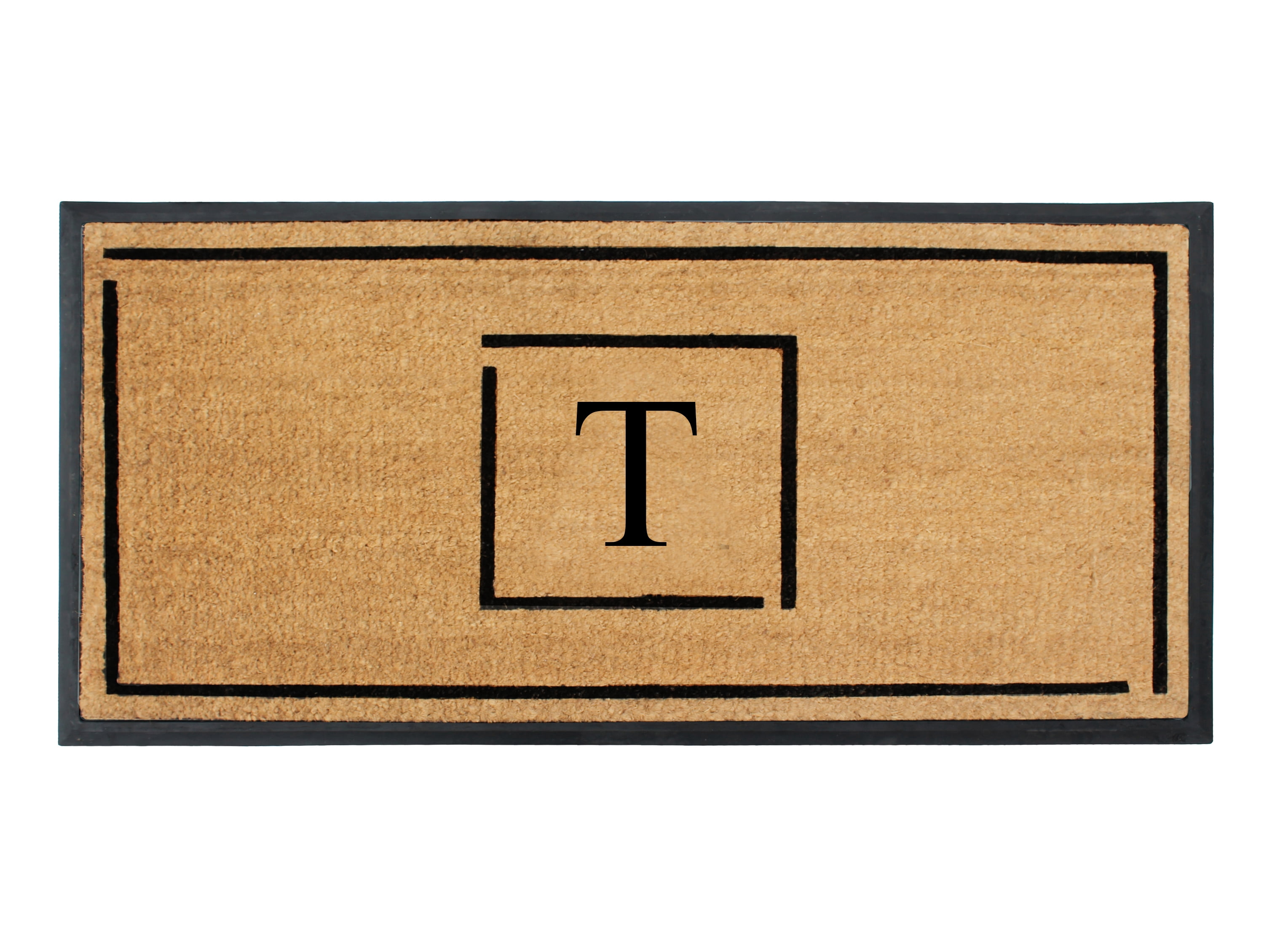 A1 Home Collections Hand-Crafted Rubber Coir Doormat Double/Single Door Mat for Outdoor 24x48 inch