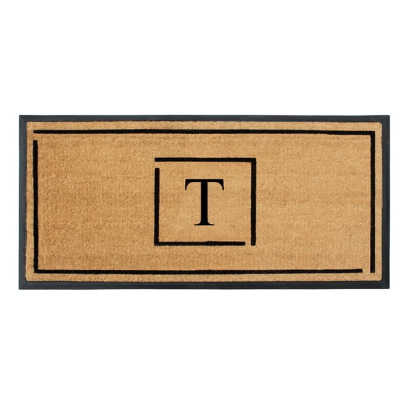 A1 Home Collections Hand-Crafted Rubber Coir Doormat Double/Single Door Mat for Outdoor 24x48 inch