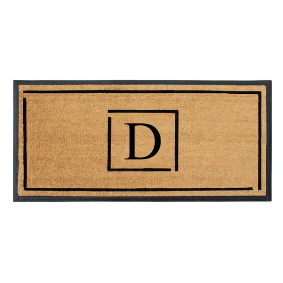 A1 Home Collections Hand-Crafted Rubber Coir Doormat Double/Single Door Mat for Outdoor 24x48 inch
