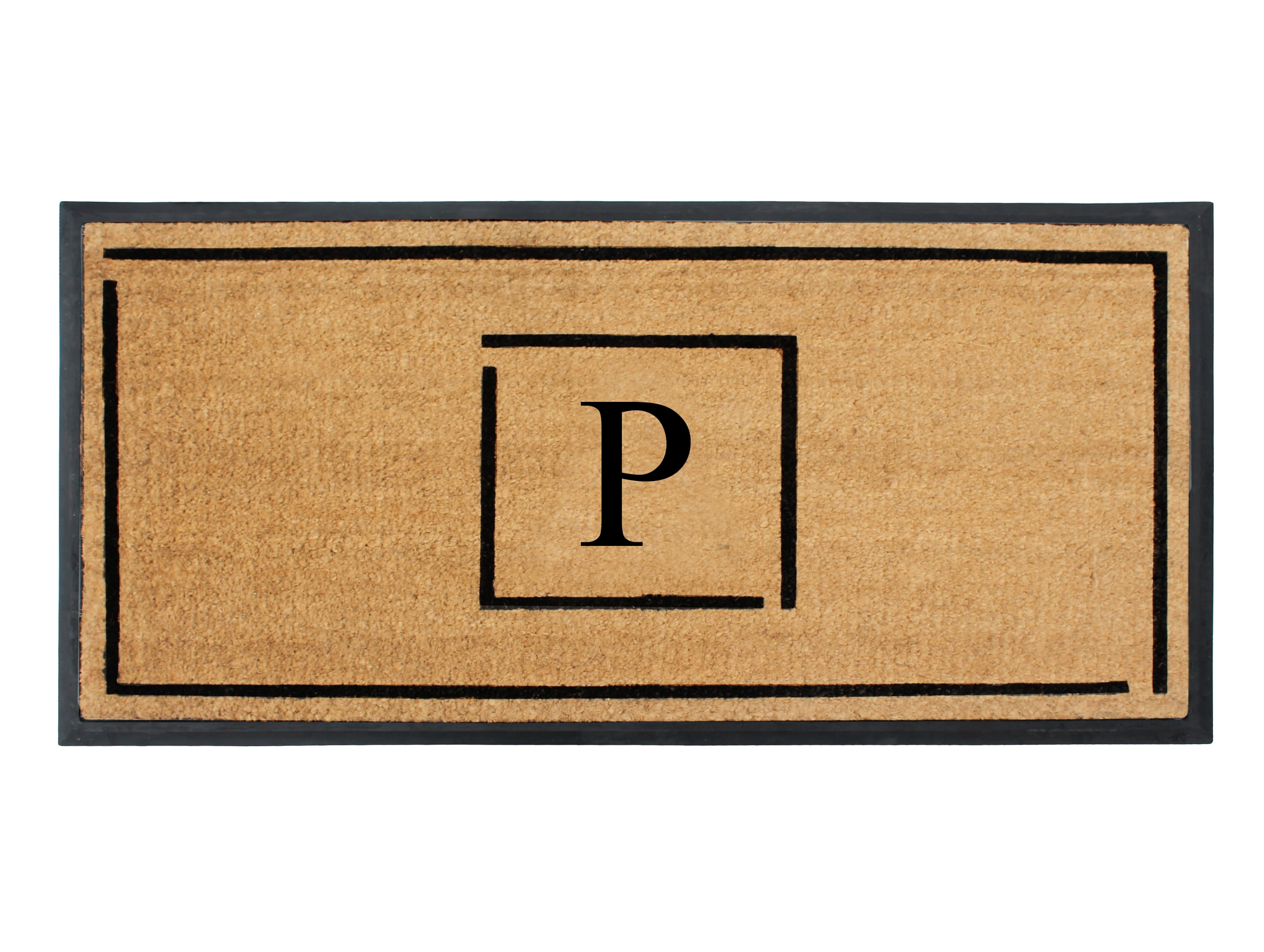 A1 Home Collections Hand-Crafted Rubber Coir Doormat Double/Single Door Mat for Outdoor 24x48 inch