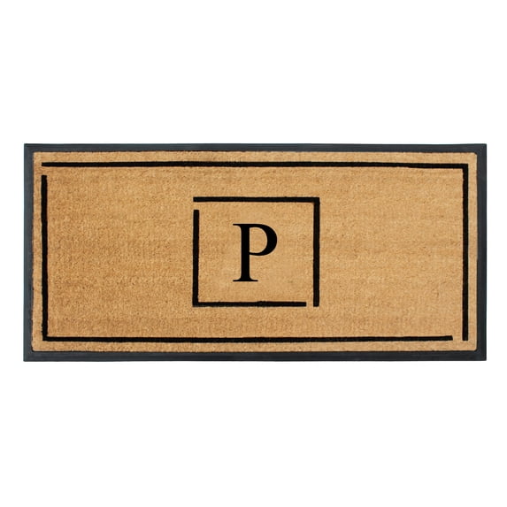A1 Home Collections Hand-Crafted Rubber Coir Doormat Double/Single Door Mat for Outdoor 24x48 inch